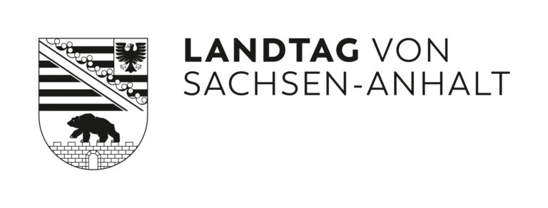 Logo of the Landtag von Sachsen-Anhalt featuring the state coat of arms and the words LANDTAG VON SACHSEN-ANHALT.
